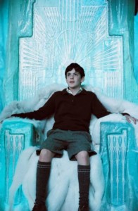 Edmund sits on the Witch's throne