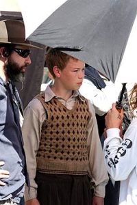 Will Poulter at the Wharf set Will Poulter at the Wharf set