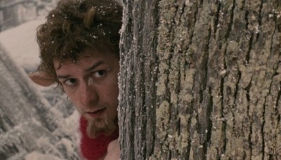 Tumnus hides from Lucy