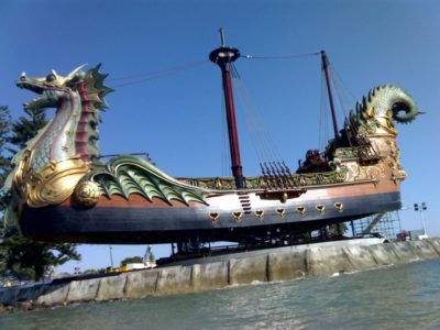 The Dawn Treader faces the sea.  The Dawn Treader faces the sea.