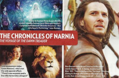 Nov 9, 2010 Issue of People Magazine - Scan from NarniaFans.com