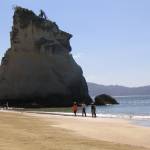 Filming at Cathedral Cove, New Zealand