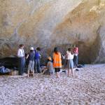 Filming at Cathedral Cove, New Zealand