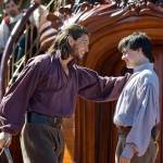 King Caspian greets King Edmund aboard the Dawn Treader