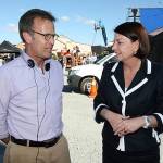 Mark Johnson and Premier Anna Bligh