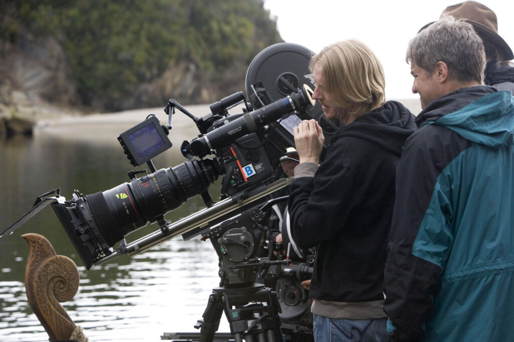 Director Andrew Adamson directs a scene from Prince Caspian. Director Andrew Adamson directs a scene from Prince Caspian.