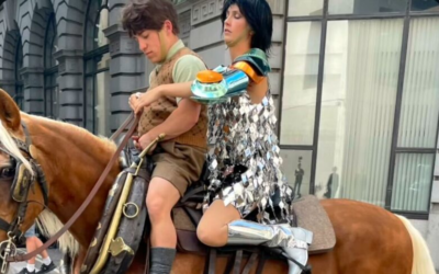New Set Photo Shows Possible Digory and Jadis Stunt Doubles on Horseback